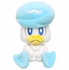 A Quaxly plush toy wearing a blue hat, part of the Pokémon All Star Collection.