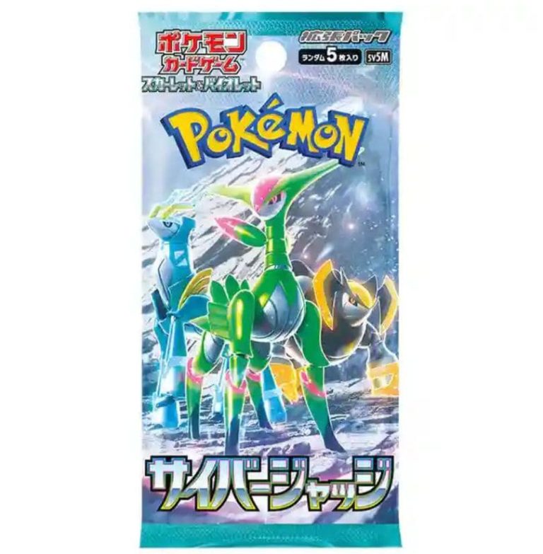 Cyber Judge Pokémon trading card game booster pack featuring vibrant artwork and collectible cards.