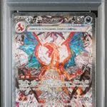 PSA 10 Charizard SAR #134 Pokémon card featuring a striking dragon design, titled "Ruler of the Black Flame."