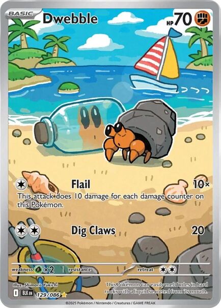Dwebble Illustration Rare #129/086 – Pokémon Scarlet & Violet: Black Bolt