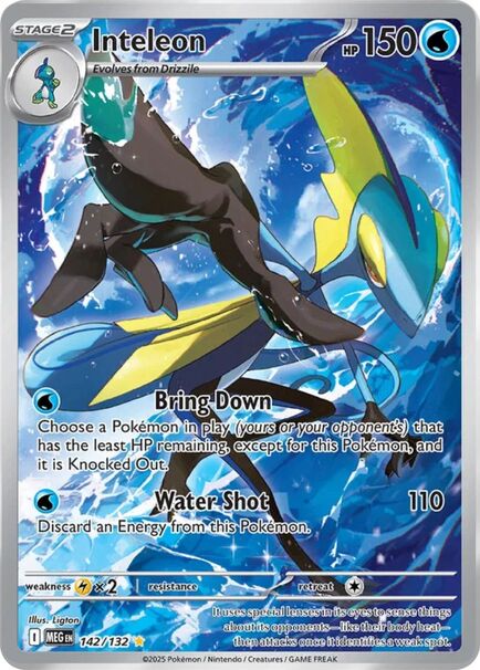 Inteleon Illustration Rare #142/132 – Pokémon Mega Evolution