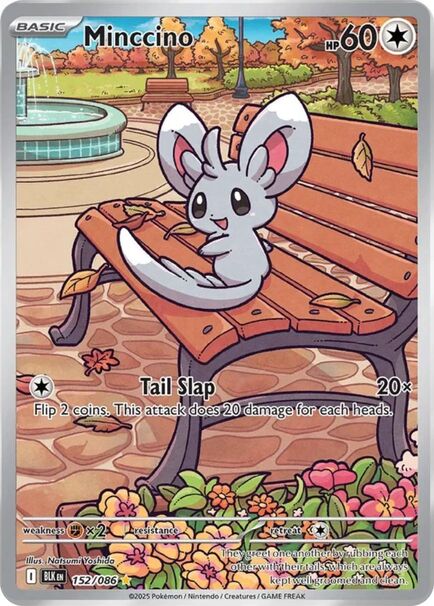 Minccino Illustration Rare #152/086 – Pokémon Scarlet & Violet: Black Bolt