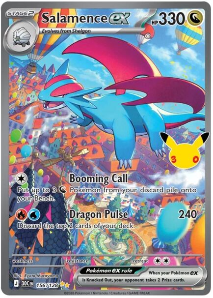 Salamence ex Special Illustration Rare #156/128 – Pokémon Mega Evolution: 30th Celebration