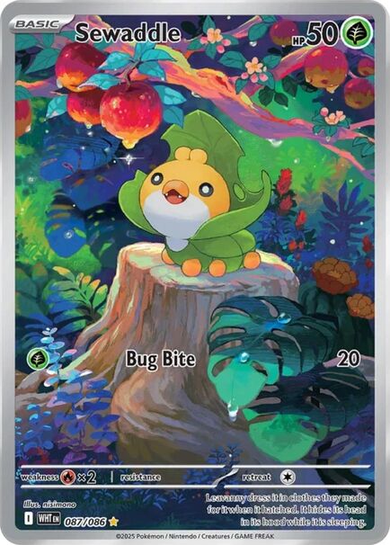 Sewaddle Illustration Rare #087/086 – Pokémon Scarlet & Violet: White Flare